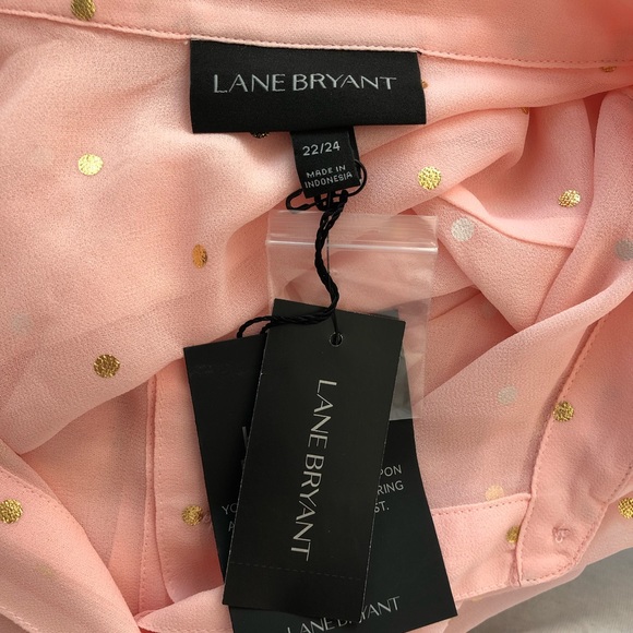 L. Bryant sz 22 pink button down long sleeve top - Picture 3 of 5